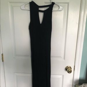 Bodycon key hole cut out maxi dress